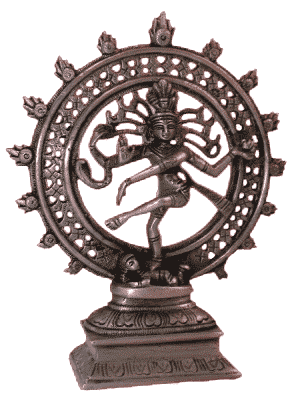 Shiva Nataraj Messing einzigfarbig - 20 cm