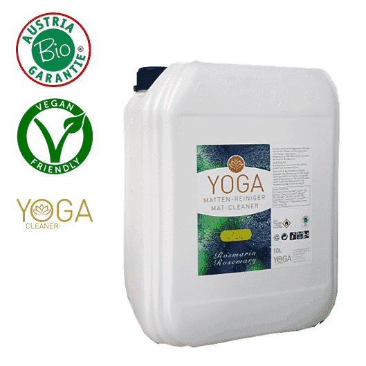 Yogamattenreiniger Mat-Cleaner 10 Liter Fass auf weißem Hintergrund