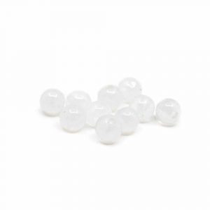 Edelstein Lose Perlen Weiße Jade - 10 Stück (4 mm)
