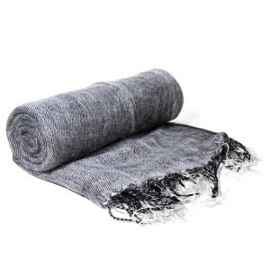 Schal für die Meditation Grau