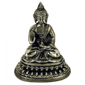 Amoghasiddhi Buddha Weißmetall - Miniatur - 10 cm