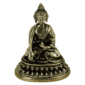 Akshobya Buddha Miniatur Weißmetall - 10 cm