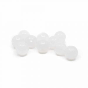Edelstein Lose Perlen Weiße Jade - 10 Stück (8 mm)
