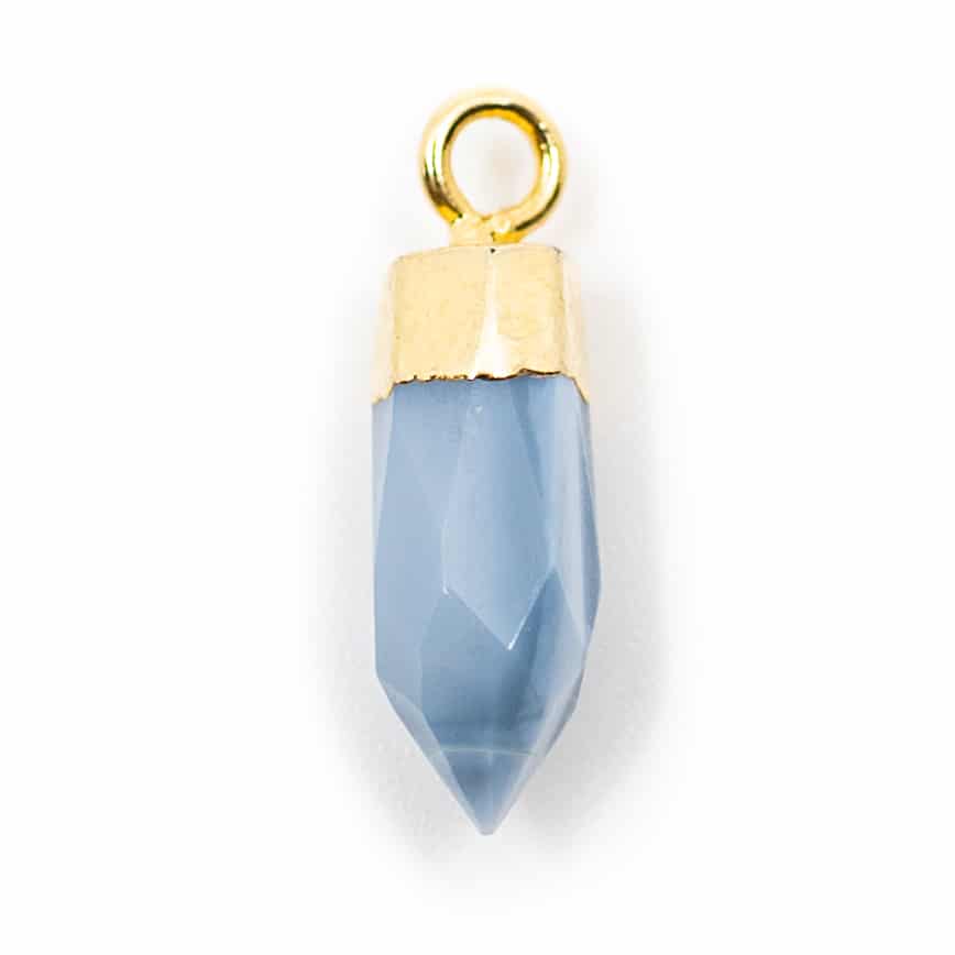 Edelstein-Anhänger Spitze Blauer Opal (12 mm)