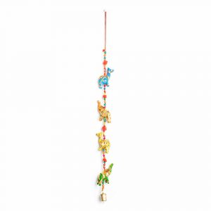 Dekoratives Pendel Tiere mit Glocken (80 cm)