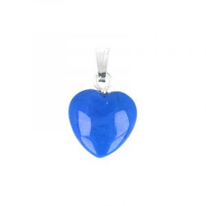 Edelstein Anhänger Herz Howlith blau (12 mm)