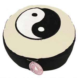 Meditationskissen Yin Yang schwarz/weiß (33 x 17 cm)