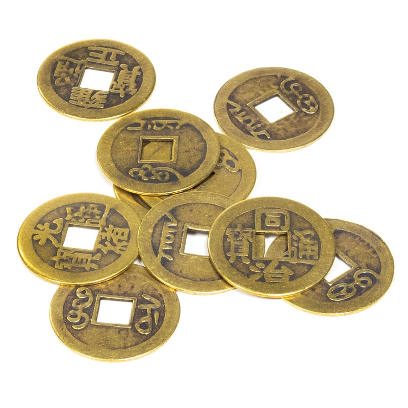 Chinesische Feng Shui Glücksmünzen (Set von 10)