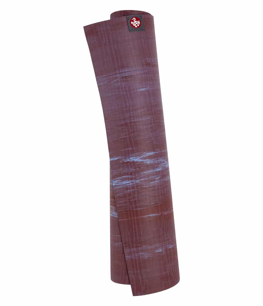 Manduka eKO Lite Yogamat Rubber Blau-Rot 4 mm – Root Marbled – 180 x 61 cm