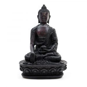Sitzender Buddha - Schwarz (18 cm)