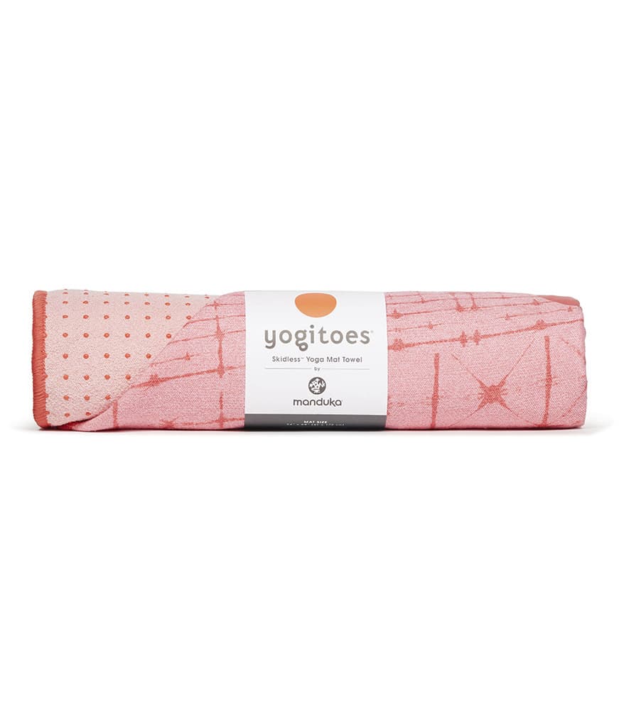 Manduka Yogitoes Skidless Yoga Handtuch – Star Dye Coral - Rosa - 173 x 61 cm
