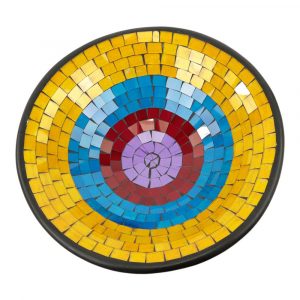 Mosaik-Schale Gelb/Blau/Rot (38 cm)