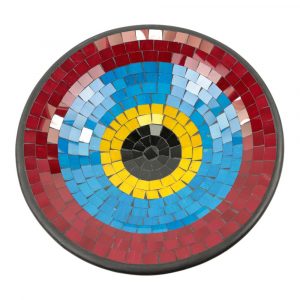 Mosaik-Schale Rot/Blau/Gelb (38 cm)