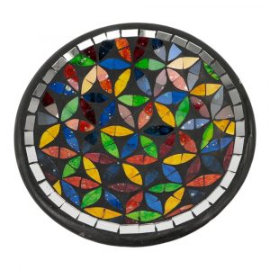 Mosaik-Schale Mehrfarbig und Stücke Spiegel (24 cm)