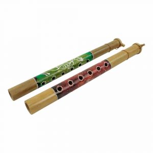 Pfeife aus Bambus mit Gecko oder Schildkröte (sortiert)