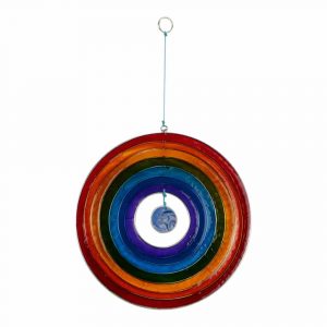 Hängende Dekoration Kreis mit Ringen Mehrfarbig (27 x 16 x 1 cm)