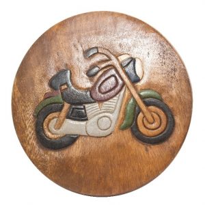 Hocker für Kinder Motorrad - Akazienholz (27 x 27 x 25 cm)