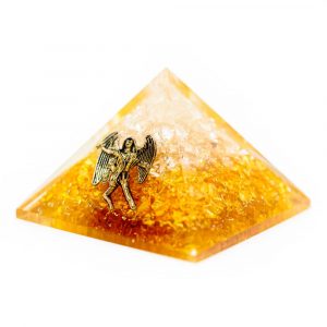 Orgonit-Pyramide - Citrin mit Engel (40 mm)