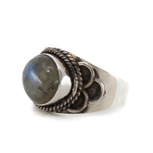 Edelstein-Ring Labradorit 925 Silber "Jisha" (Größe 17)
