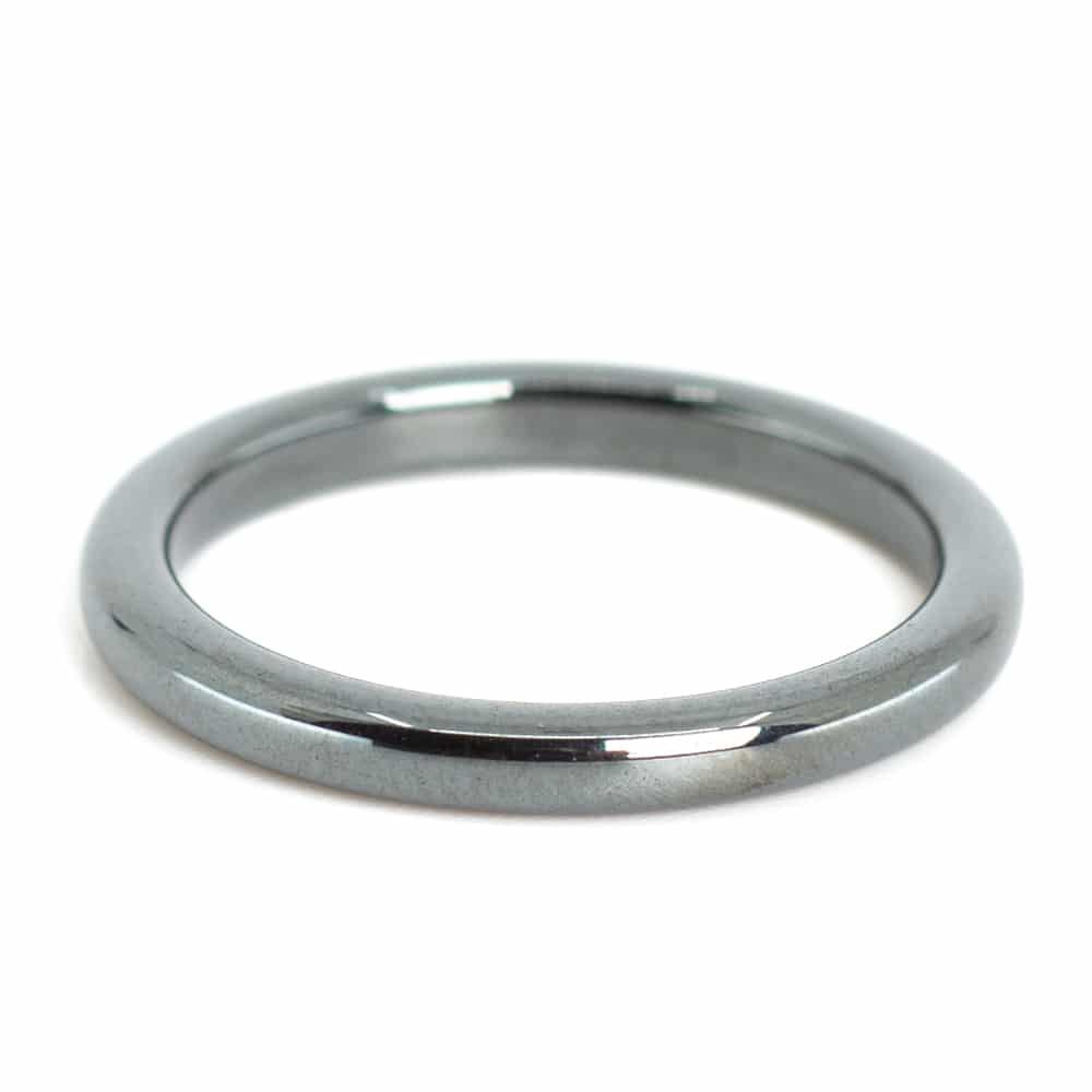 Edelsteine Ring Hämatit (3 mm - Größe 17)
