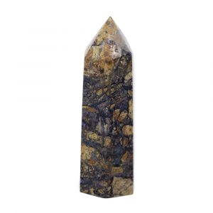 Edelstein Obelisk Spitze Brekzien Jaspis & Fluorit 60 - 80 mm