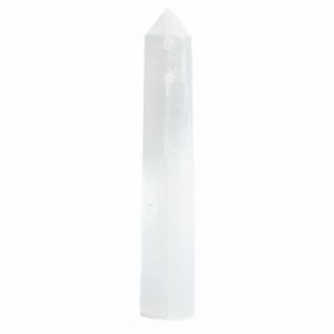 Edelstein Obelisk Spitze Selenit - 90-120 mm