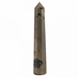 Edelstein Obelisk Spitze Goldener Pyrit - 100-120 mm
