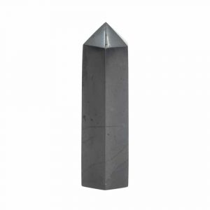 Edelstein Facette Obelisk Schungit 5 cm