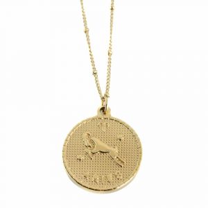 Metall-Horoskop-Anhänger Widder Gold (25 mm)