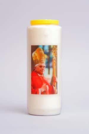 Traditionelle Kirchenkerze - Novene Kerze Papst Benedikt - 1 Stück