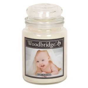Woodbridge Duftkerze im Glas 'Baby Powder' - 565 Gramm