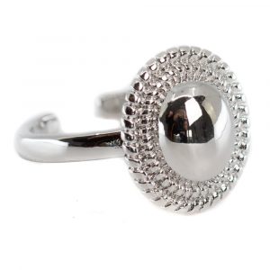 Verstellbarer Ring Kugel Kupfer Silber
