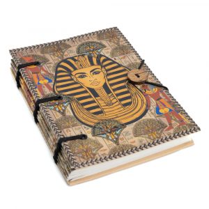 Handgemachtes Notizbuch Pharao-Maske (18 x 13 cm)