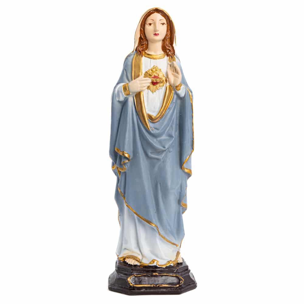 Statue der Jungfrau Maria Heiligstes Herz - Handbemalt (27cm)