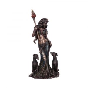 Statue Göttin Hekate Bronze-farbig - 34 cm
