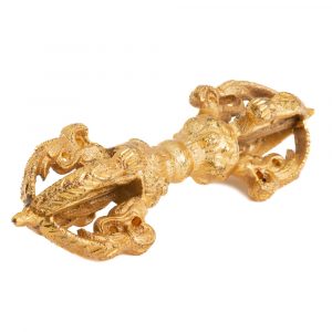 Dorje (Vajra) Bronze - goldfarben - 11 cm