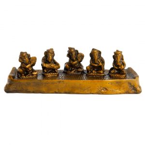 Ganesha Statue Musik auf Plateau - 5er Set