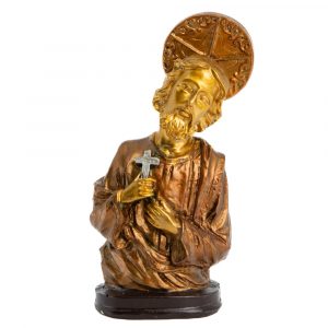 Statue von Jesus Christus mit Krone Goldfarben (13 cm)