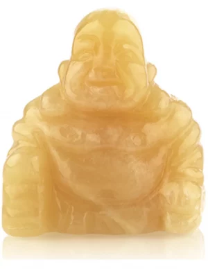 Edelstein Buddha Calcit gelb 50 mm