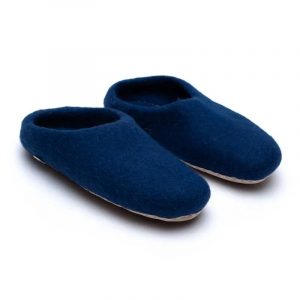 Pantoffeln Wolle Schuhgröße 44/45 blau