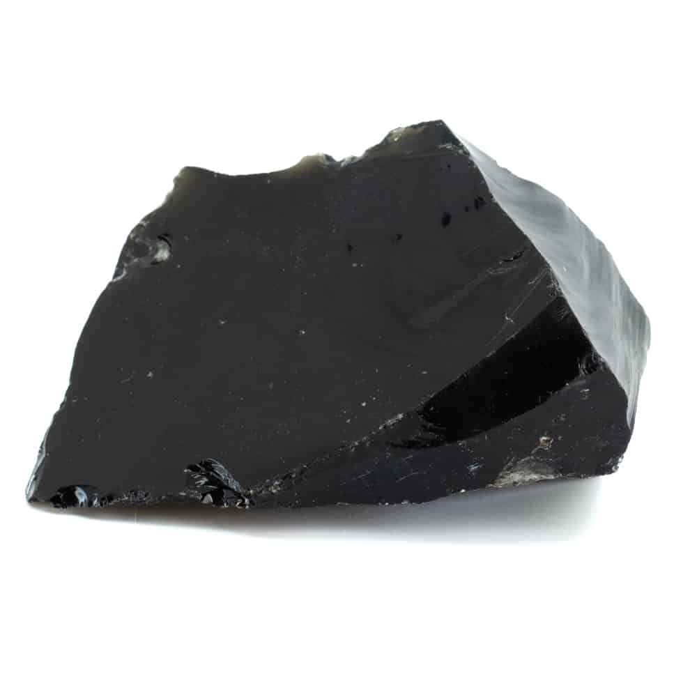 Rauer schwarzer Obsidian Edelstein 5 - 8 cm