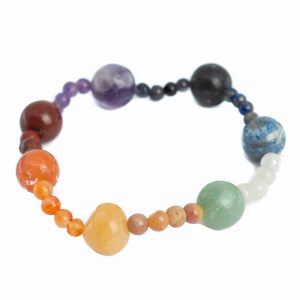Edelstein-Armband 7 Chakra - 4 x 1 Perlen