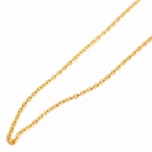 Halskette Goldfarben 925 Silber vergoldet (45 cm)