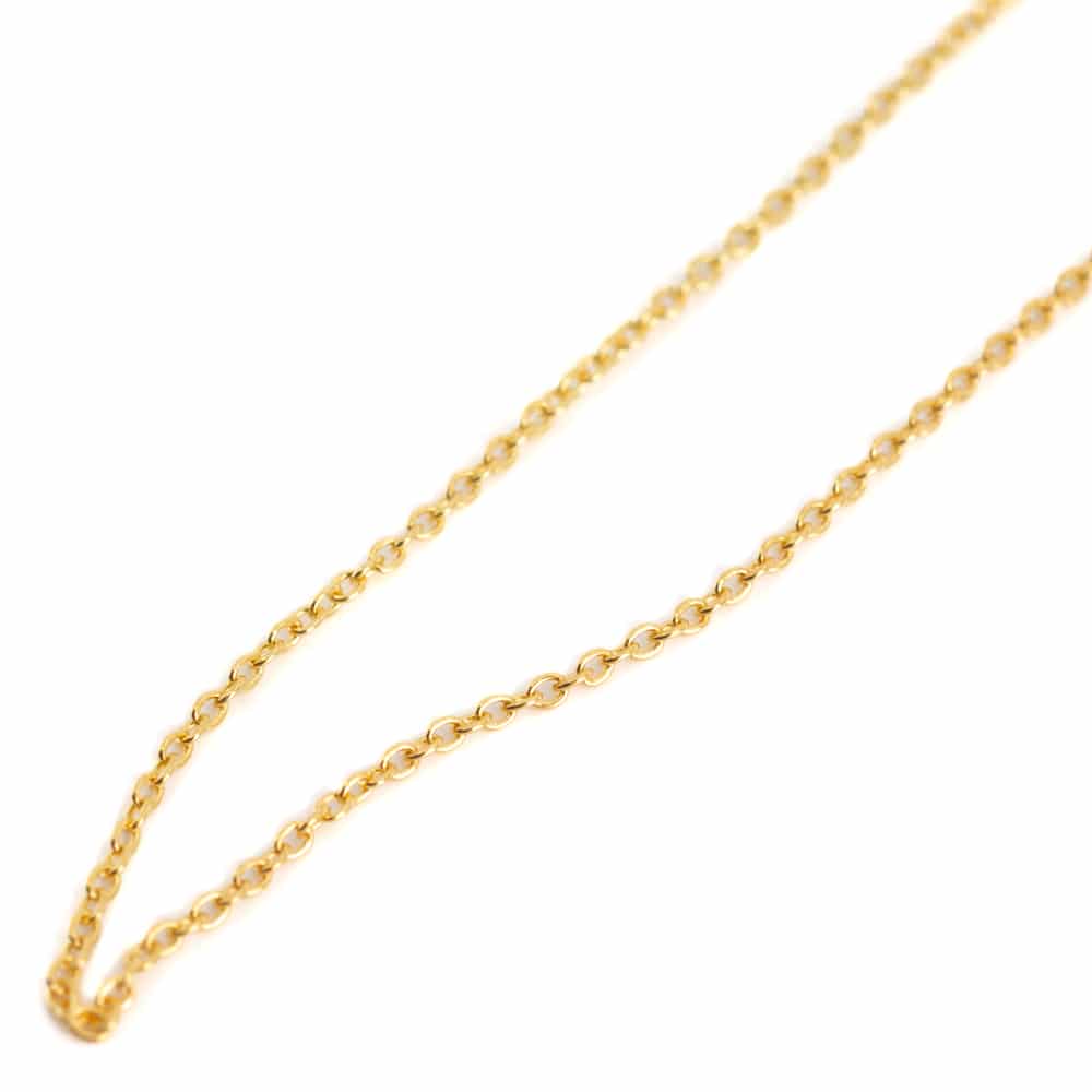 Halskette Goldfarben 925 Silber vergoldet (45 cm)