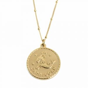 Metall-Horoskop-Anhänger Steinbock Gold (25 mm)