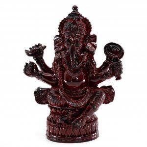 Ganesha Statue Dunkelrot (12 cm)