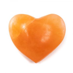 Herz Handschmeichler Selenit Orange 50 mm