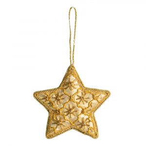 Anhänger Ornament Traditioneller Stern Gelb (17 cm)