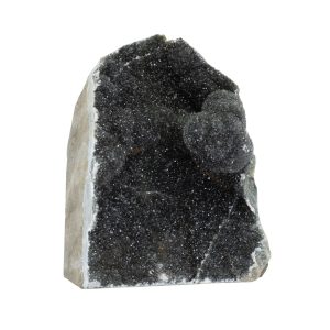 Grober Schwarzer Amethyst Edelstein Geode Stehend 1000 - 2000 gr