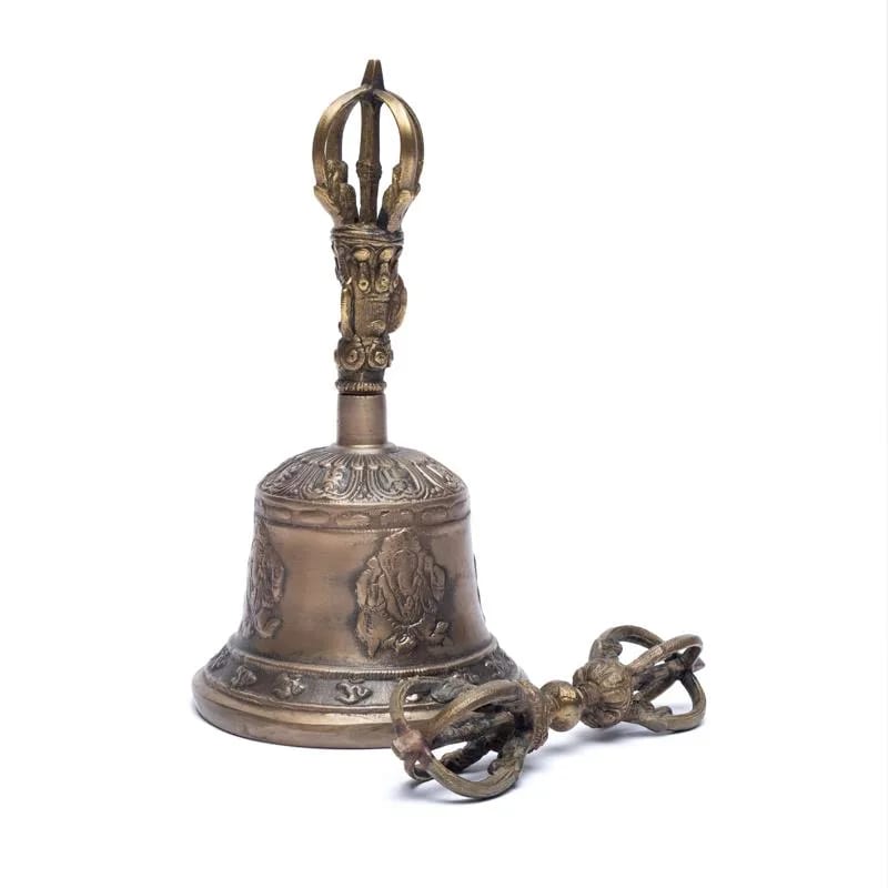 Dorje und Glocke mit Ganesha und Ohm L ( 11x21cm)